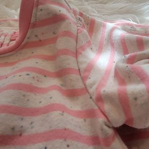 Pink cream striped confetti dress